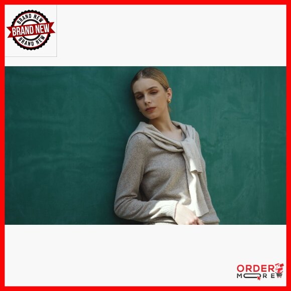 100% Cashmere V-Neck Pullover Sweater, Long Sleeve, Regular Fit, OEKO-TEX - Picture 5 of 6